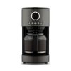 12 Cup Stainless Steel Coffee Maker;  Black