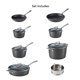 Gourmet 13 Piece Hard Anodized Aluminum Nonstick Cookware Set