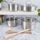 Everyday Silverberry 10-Piece Matte Silver Stainless Steel Cookware Set