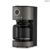 12 Cup Stainless Steel Coffee Maker;  Black