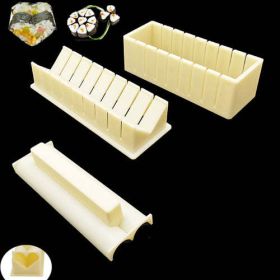 Iyounice 11pcs/set Sushi Maker Equipment Kit; japanese Rice Ball Cake (Color: Auburn)