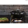 Cast Iron;  6 Quart Enameled Cast Iron Dutch Oven