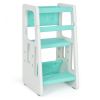 Kids Kitchen Step Stool with Double Safety Rails