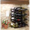 Elegant Modern Asian Style 12-Bottle Wine Rack  In Natural Bamboo